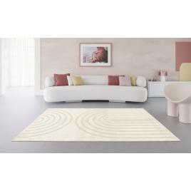 Covor sufragerie dormitor, model bjorn 33641 061, dreptunghiular, crem