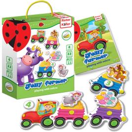 Joc educativ cu velcro jolly farmer roter kafer rk6101-03