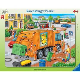 Puzzle masina de colectat gunoi, 35 piese