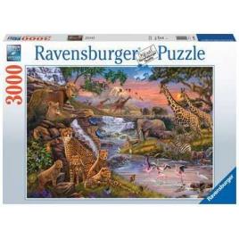 Puzzle animale salbatice la rau ravensburger 3000 piese