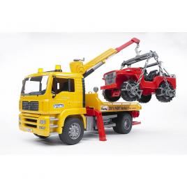 Camion de tractare man tga si vehicul de teren bruder