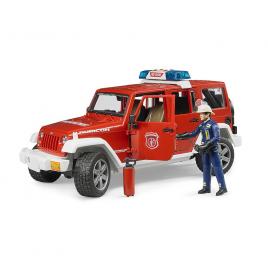 Jeep wrangler unlimited rubicon de pompieri cu figurina bruder