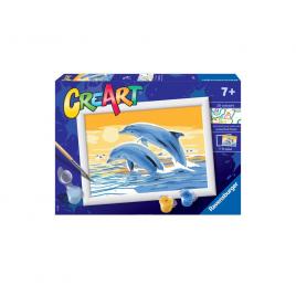 Pictura pe numere ravensburger - delfini