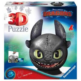 Puzzle 3d dragons ii toothless 72 piese ravensburger