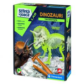 Set educativ - descopera dinozaurul triceratops