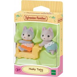 Figurine sylvanian families - gemenii catelusi husky