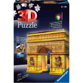 Puzzle 3d cu led arc de triumf 216 piese ravensburger