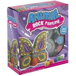Set creativ pictura pe pietre animal 8 piese grafix fluture