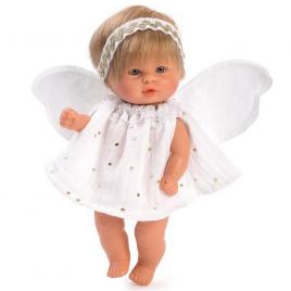 Papusa bomboncin cu rochita si aripi de ingeras 20cm