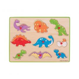 Puzzle din lemn incastru - dinozauri