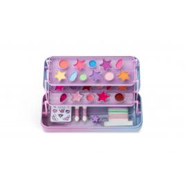 Trusa de machiaj in cutie de metal cu 3 compartimente martinelia little unicorn
