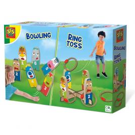 Joc bowling si aruncarea inelului 2 in 1