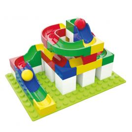 Jucarie de construit pentru copii marble run hubelino 45 piese