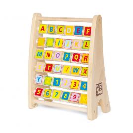 Jucarie din lemn - abac alfabet