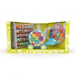 Set 3 jucarii educative din lemn hape j'adore verde