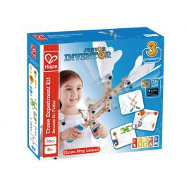 Set de joaca din lemn 3 experimente hape 37 piese