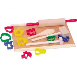 Set de joaca pentru plastilina - accesorii de bucatarie cu forme de biscuiti