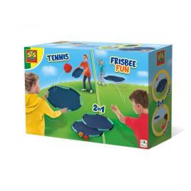 Joc de exterior pentru copii  2 in 1 - tenis si frisbee