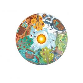 Puzzle anotimpuri cu lumini led hape 16 piese