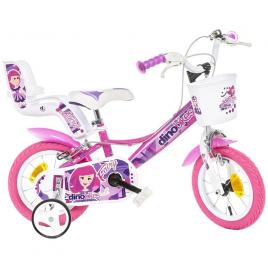 Bicicleta copii dino bikes 12 inch fairy roz