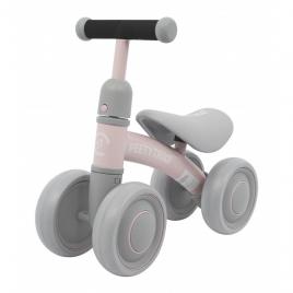 Bicicleta fara pedale cu 4 roti din plastic sportrike - roz