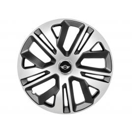 Set 4 capace roti 14`` raven gri-negru, compatibile cu minicooper