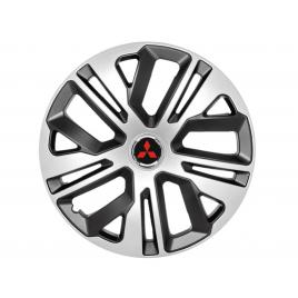 Set 4 capace roti 14`` raven gri-negru, compatibile cu mitsubisi