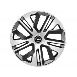 Set 4 capace roti 14`` raven gri-negru, compatibile cu opel,