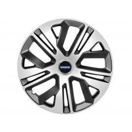 Set 4 capace roti, model raven gri-negru r14, compatibile cu volvo