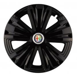 Set 4 capace roti glory negru r16 pentru gama auto alfa romeo