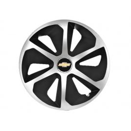 Set 4 capace roti roco gri-negru r15 pentru gama auto chevrolet