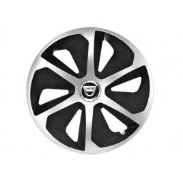 Set 4 capace roti roco gri-negru r15 pentru gama auto dacia