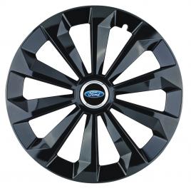 Set 4 capace roti fame negru r16 pentru gama auto ford