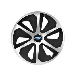 Set 4 capace roti roco gri-negru r15 pentru gama auto ford