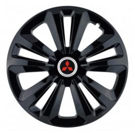 Set 4 capace roti terra negru r16, pentru mitsubishi