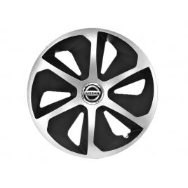 Set 4 capace roti roco gri-negru r15 pentru gama auto nissan