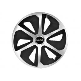 Set 4 capace roti roco gri-negru r15 pentru gama auto smart