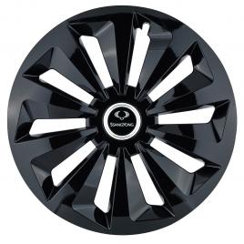 Set 4 capace roti fox negru r16 pentru gama auto ssangyoung