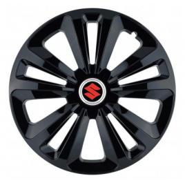 Set 4 capace roti terra negru r16, pentru suzuki