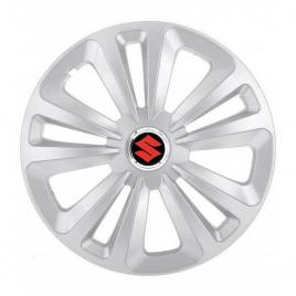 Set 4 capace roti terra gri r16, pentru suzuki