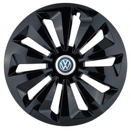 Set 4 capace roti fox negru r16 pentru gama auto volkswagen