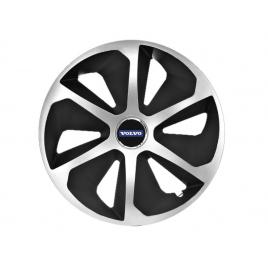 Set 4 capace roti roco gri-negru r15 pentru gama auto volvo