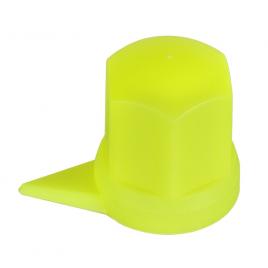 Set 10 bucati capac plastic pentru prezon roata cu indicator 33 mm neon galben