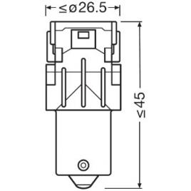 Set 2 becuri auxiliare cu led 12v (p21w) amber bli osram