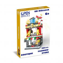 Set de constructie de jucarie - magazin de haine (241 piese)