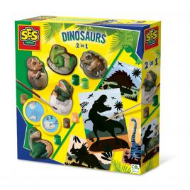 Set creativ mulaj si pictura - dinozauri 2 in 1, razuire