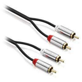 Cablu audio 2xrca tata - 2xrca tata 3.0m sentivus