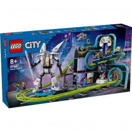 Lego city parc cu roller-coaster lumea robotilor 60421