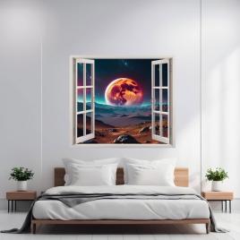 Folie imprimata color pentru decor perete locuinta, dimensiune 125 x 110cm,