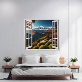 Folie imprimata color pentru decor perete locuinta, dimensiune 125 x 110cm,